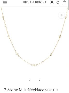 Judith Bright Mila Gold Necklace with moonstone